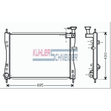 0500221 KUHLER SCHNEIDER Радиатор, охлаждение двигател