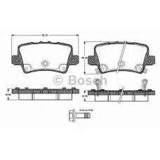 0 986 TB2 974 BOSCH Комплект тормозных колодок, дисковый тормоз