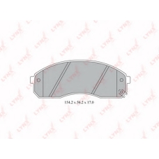 BD-4406 LYNX Bd-4406 колодки тормозные передние kia carnival 2.5-2.9d 98>