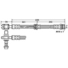 FBH7389 FIRST LINE Тормозной шланг
