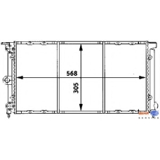 8MK 376 722-631 HELLA Радиатор, охлаждение двигателя