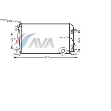 VW2271 AVA Радиатор, охлаждение двигателя