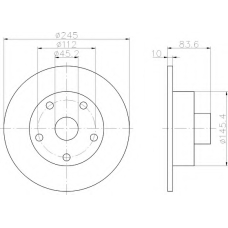 8DD 355 104-221 HELLA Тормозной диск
