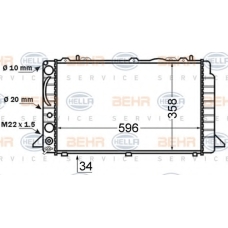 8MK 376 714-464 HELLA Радиатор, охлаждение двигателя